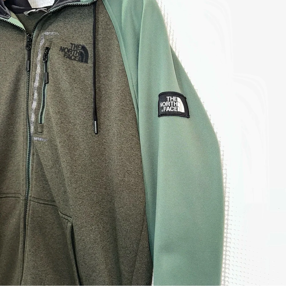 The North Face Men's Medium Mack Mays Full Zip Hoodie Sweatshirt Jacket Green